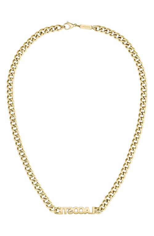 Lacoste Script Necklace In Gold