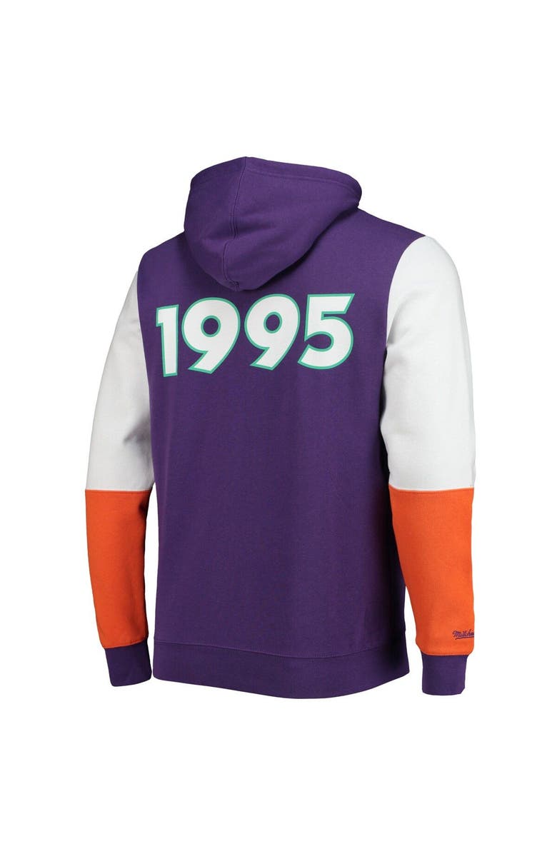 Mitchell & Ness Men's Mitchell & Ness Purple NBA Hardwood Classics 1995 All-Star Game Colorblock Fusion Pullover Hoodie, Alternate, color, Purple