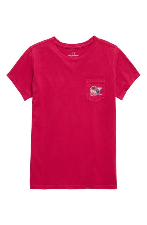Kids' Cheerleader Whale Cotton Graphic Pocket T-Shirt (Toddler, Little Kid & Big Kid)