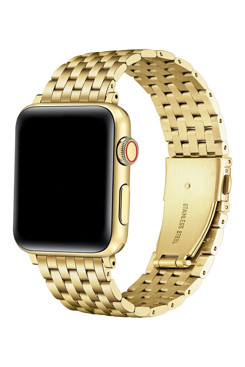 Remy Stainless Steel Apple Watch® Watchband, Alternate, color, GOLD