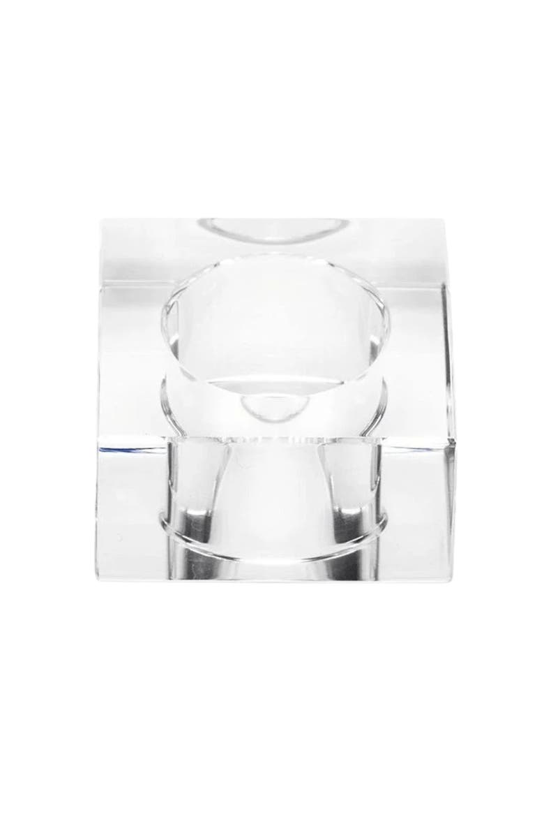 Acrylic Square Napkin Ring, Alternate, color, Clear