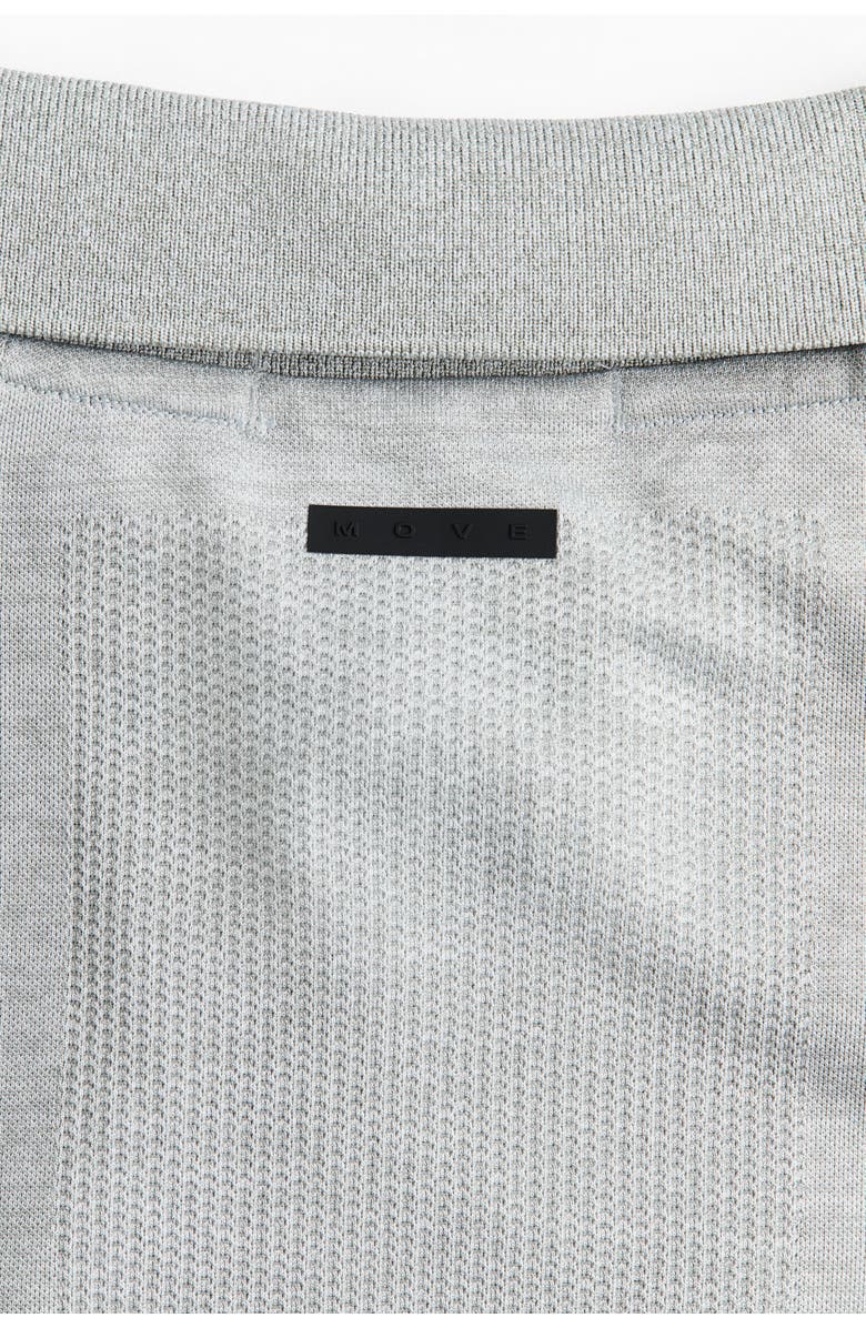 H&M Regular Fit Tennis T-shirt With Drymove, Alternate, color, Light Gray Melange