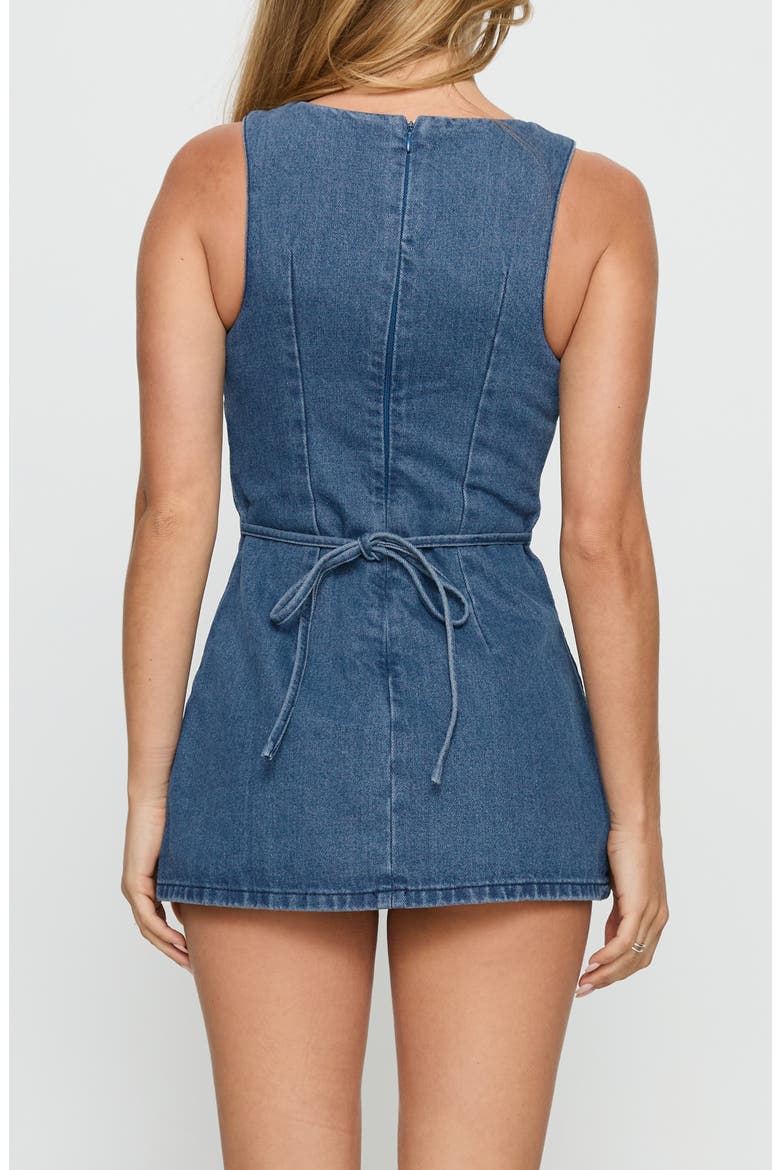 Ainsleigh Denim Minidress, Alternate, color, MID BLUE WASH