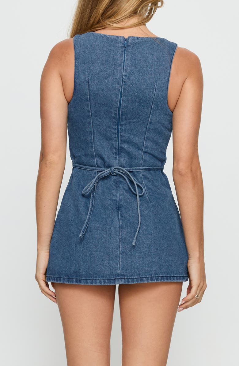 Princess Polly Ainsleigh Denim Minidress, Alternate, color, Mid Blue Wash