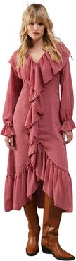 Warehouse Dobby Chiffon Midi Dress