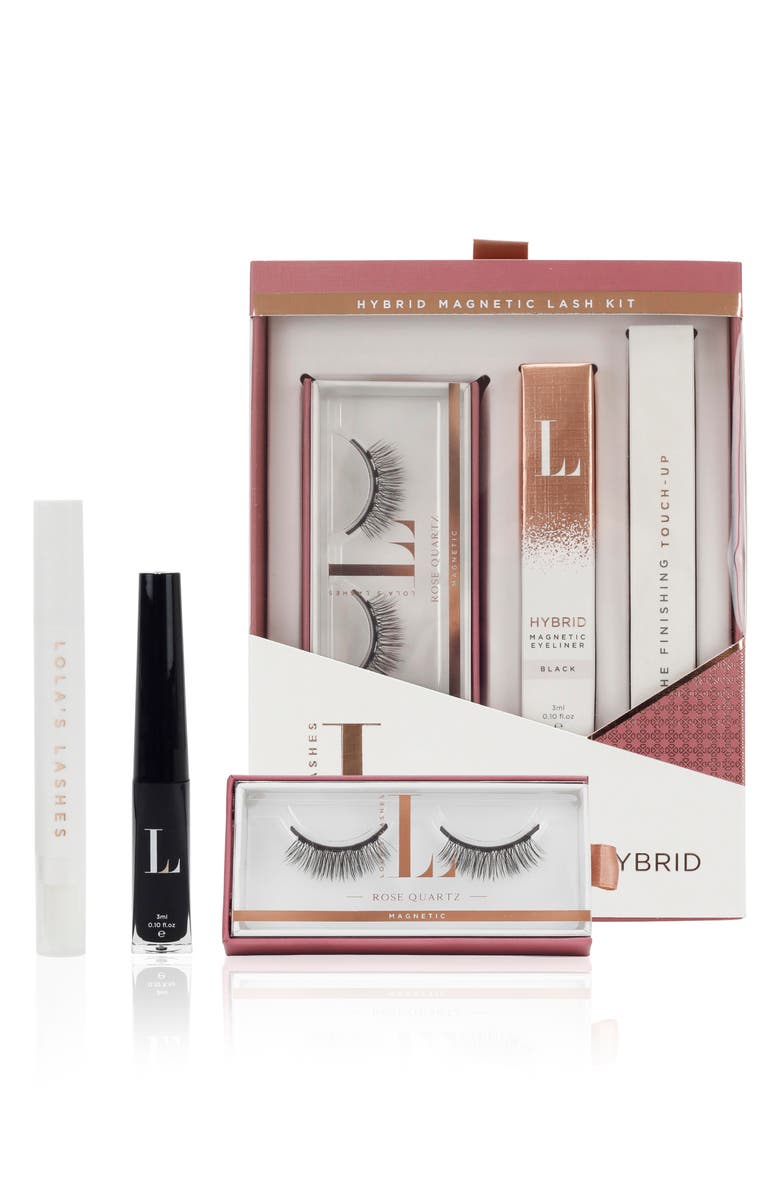 Lola's Lashes Rose Quartz Hybrid Magnetic Lash Set, Main, color, 