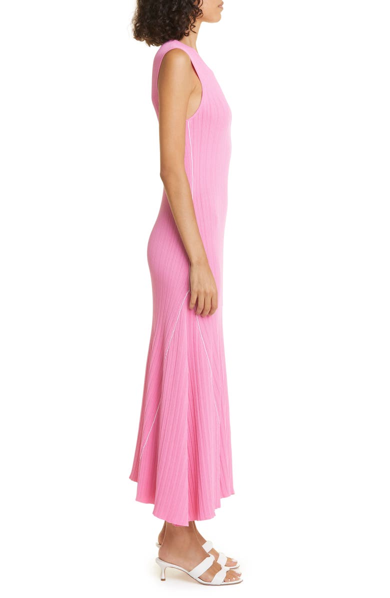 Maria McManus Ribbed Crepe Godet Dress, Alternate, color,