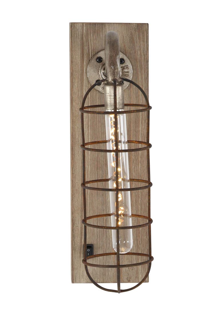 LED Wall Sconce, Main, color, BROWN BLACK