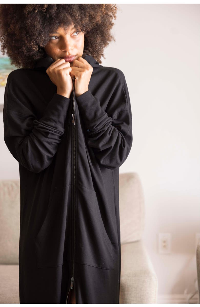 LAS Loungewear The Lat/long Hoodie, Alternate, color, Black