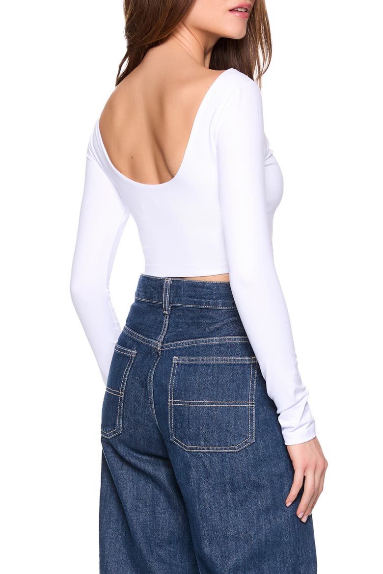 Scoop Back Crop Top, Alternate, color, SUGAR