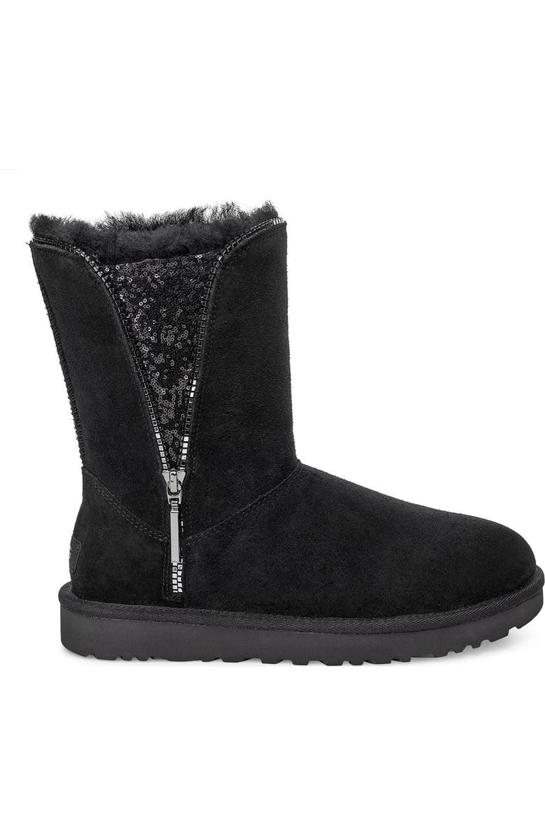 UGG<sup>®</sup> Classic Sequin Inset Zip Boot, Alternate, color,