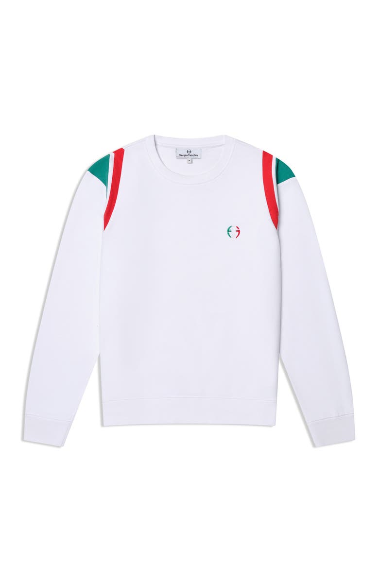 Sergio Tacchini Eredita Crewneck, Alternate, color, Brilliant White