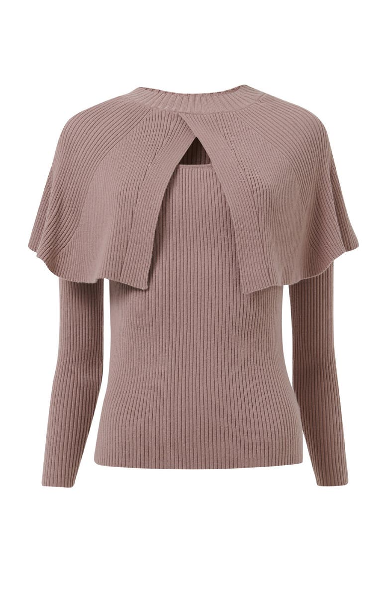 Leem Cape Detail Fitted Sweater, Main, color, Pink