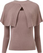 Leem Cape Detail Fitted Sweater