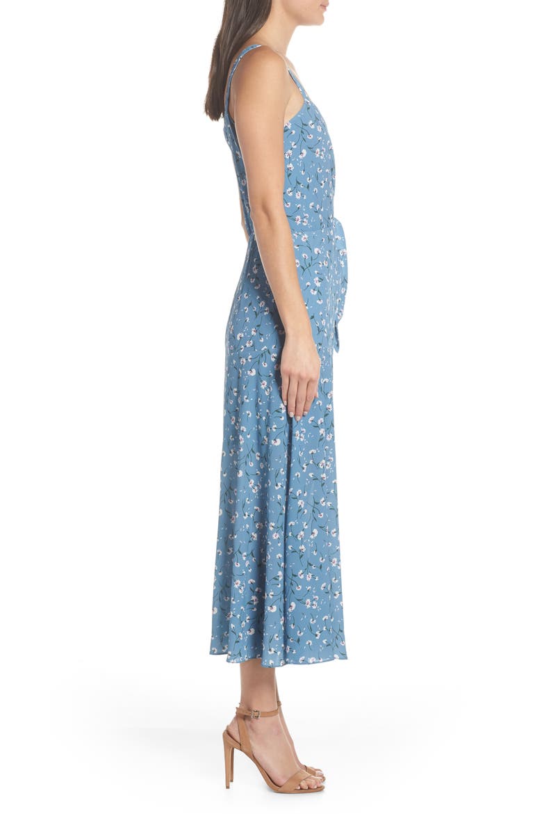 Floral Print Maxi Dress, Alternate, color, BLUE FLORAL