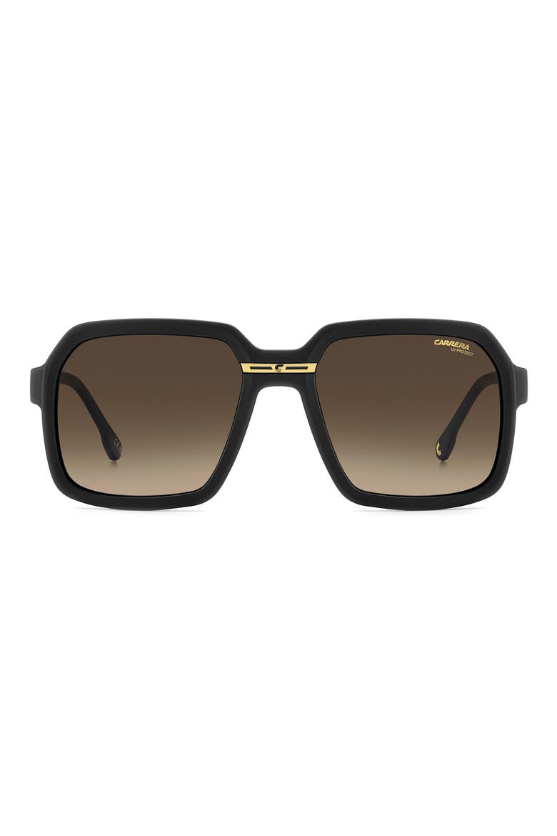 56mm Victory 08 Square Sunglasses, Main, color, MATTE BLACK