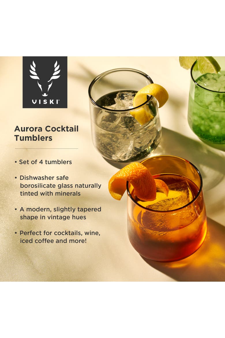 Aurora Cocktail Tumblers, Alternate, color, Assorted