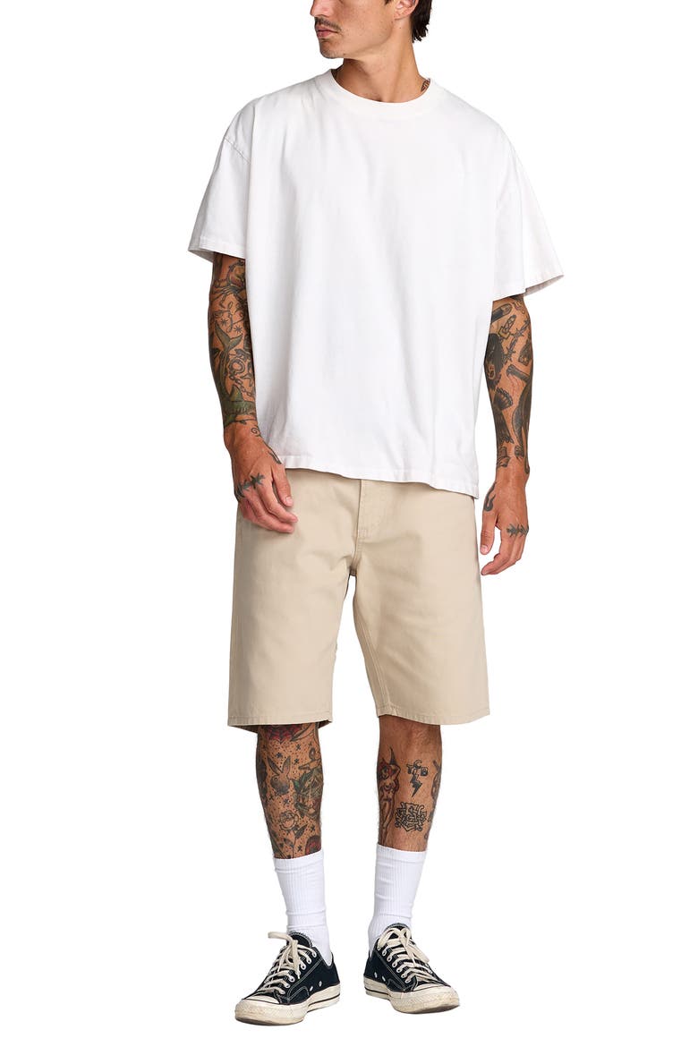 Dayshift Relaxed Fit Five-Pocket Shorts, Alternate, color, LIGHT KHAKI