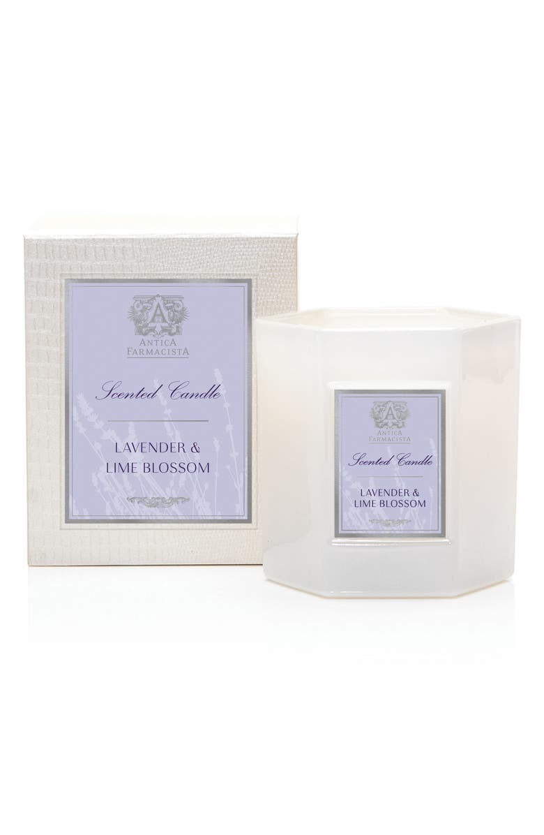 Antica Farmacista Lavender and Lime Blossom Candle, Main, color,