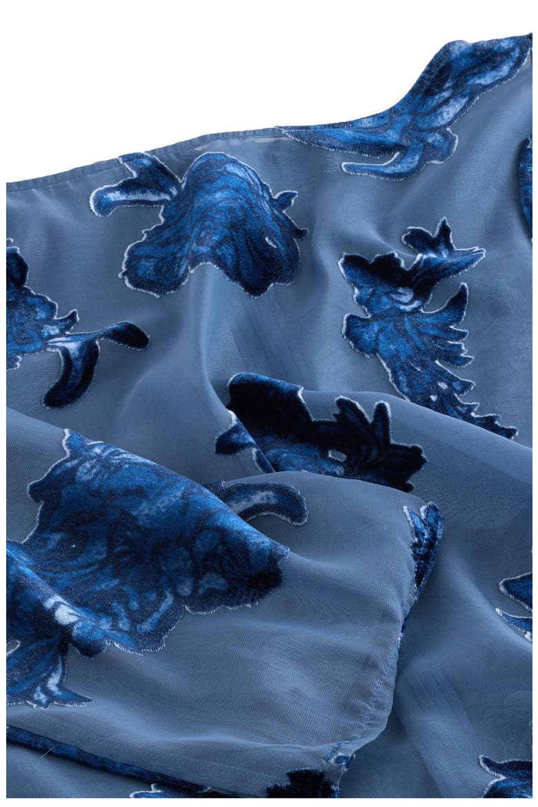 Flocked Mesh Top, Alternate, color, BLUE