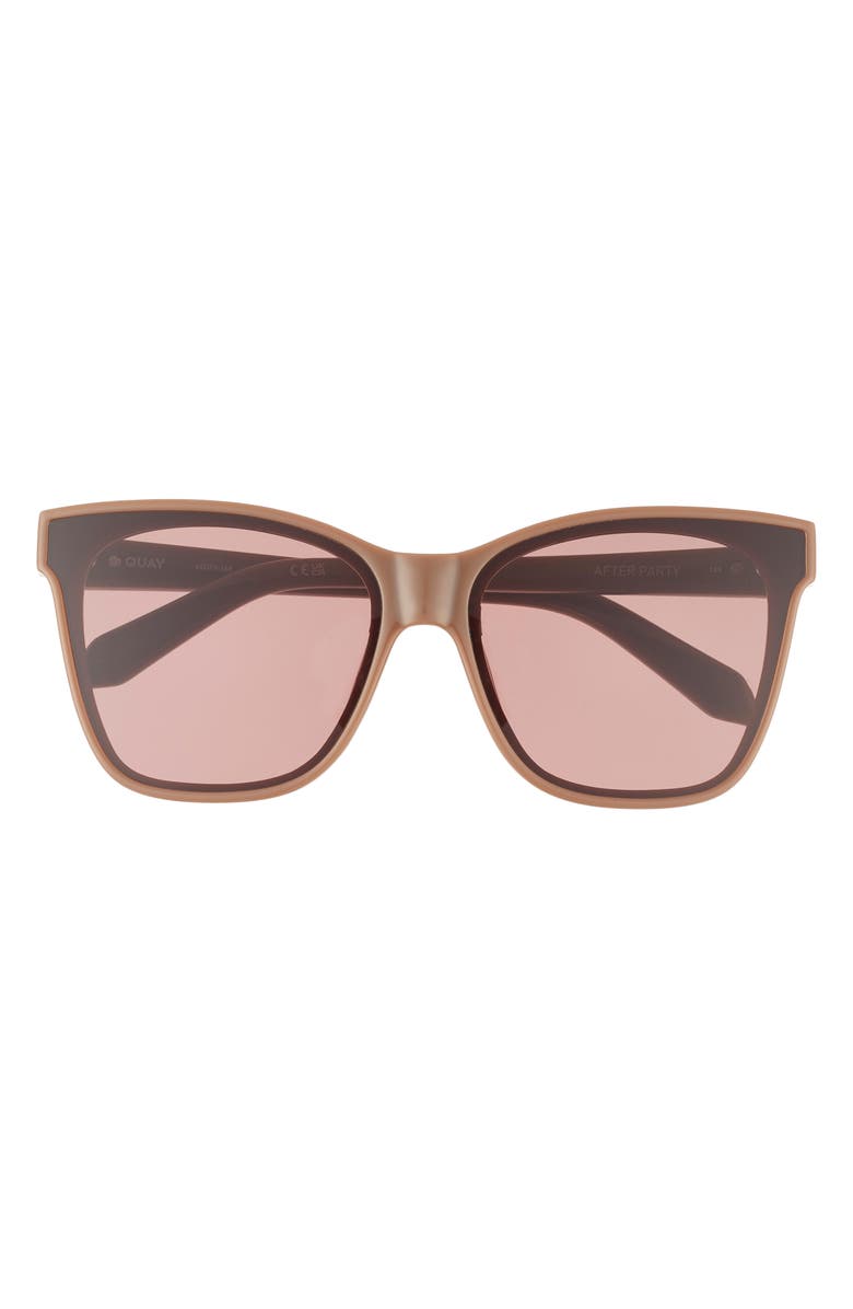 QUAY After Party 51mm Square Sunglasses, Main, color, Doe/ Brown