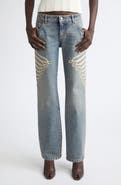 McQueen Embroidered Bootcut Jeans