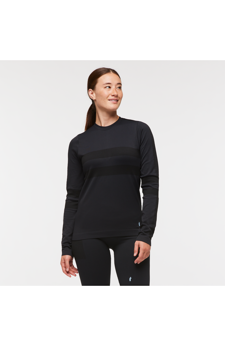 Cotopaxi Debajo Seamless Baselayer Crew - Women's, Main, color, Cotopaxi Black