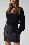 GUESS Choker V Neck Sweater