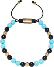 EYE CANDY LOS ANGELES Ethan Agate Beaded Slider Bracelet