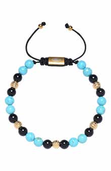 Ethan Agate Beaded Slider Bracelet