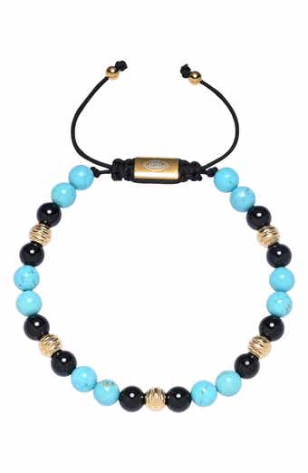 Ethan Agate Beaded Slider Bracelet