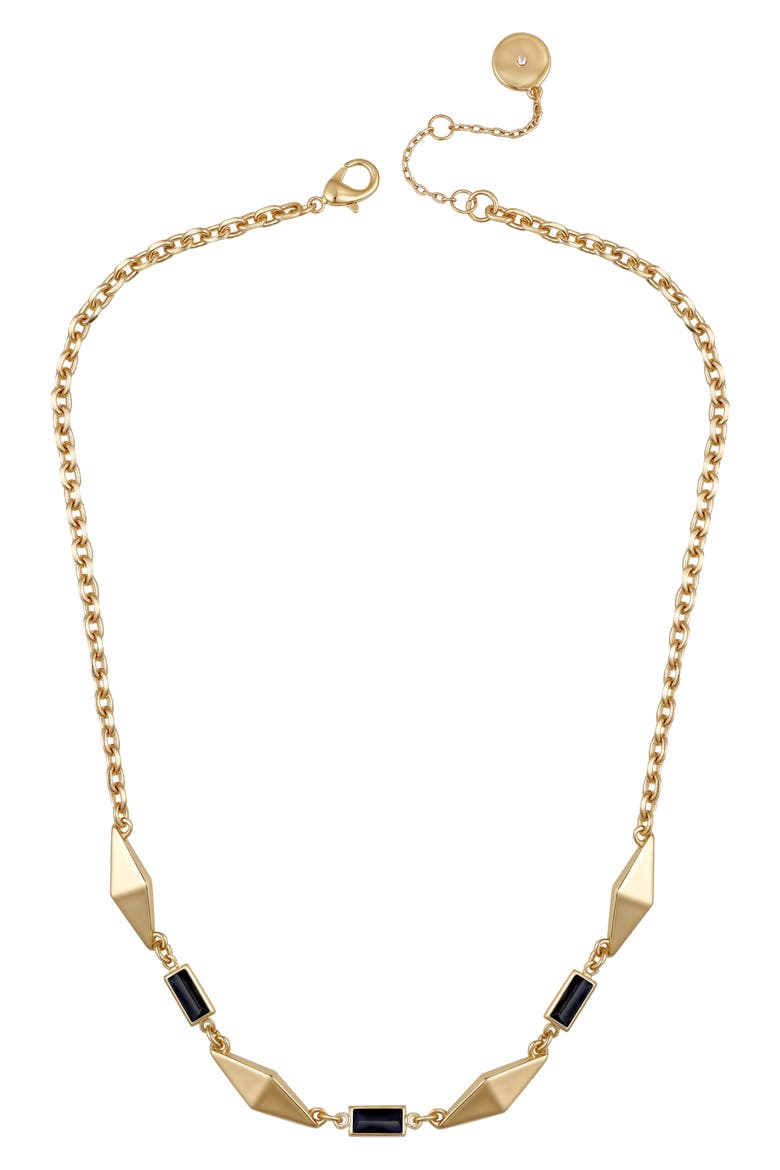 Frontal Link Necklace, Alternate, color, GOLD