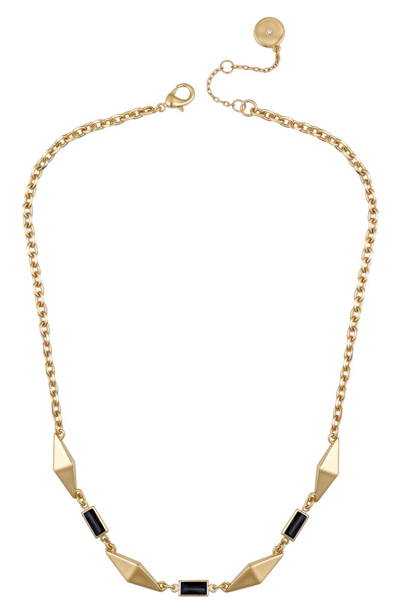 Vince Camuto Frontal Link Necklace, Alternate, color, Gold