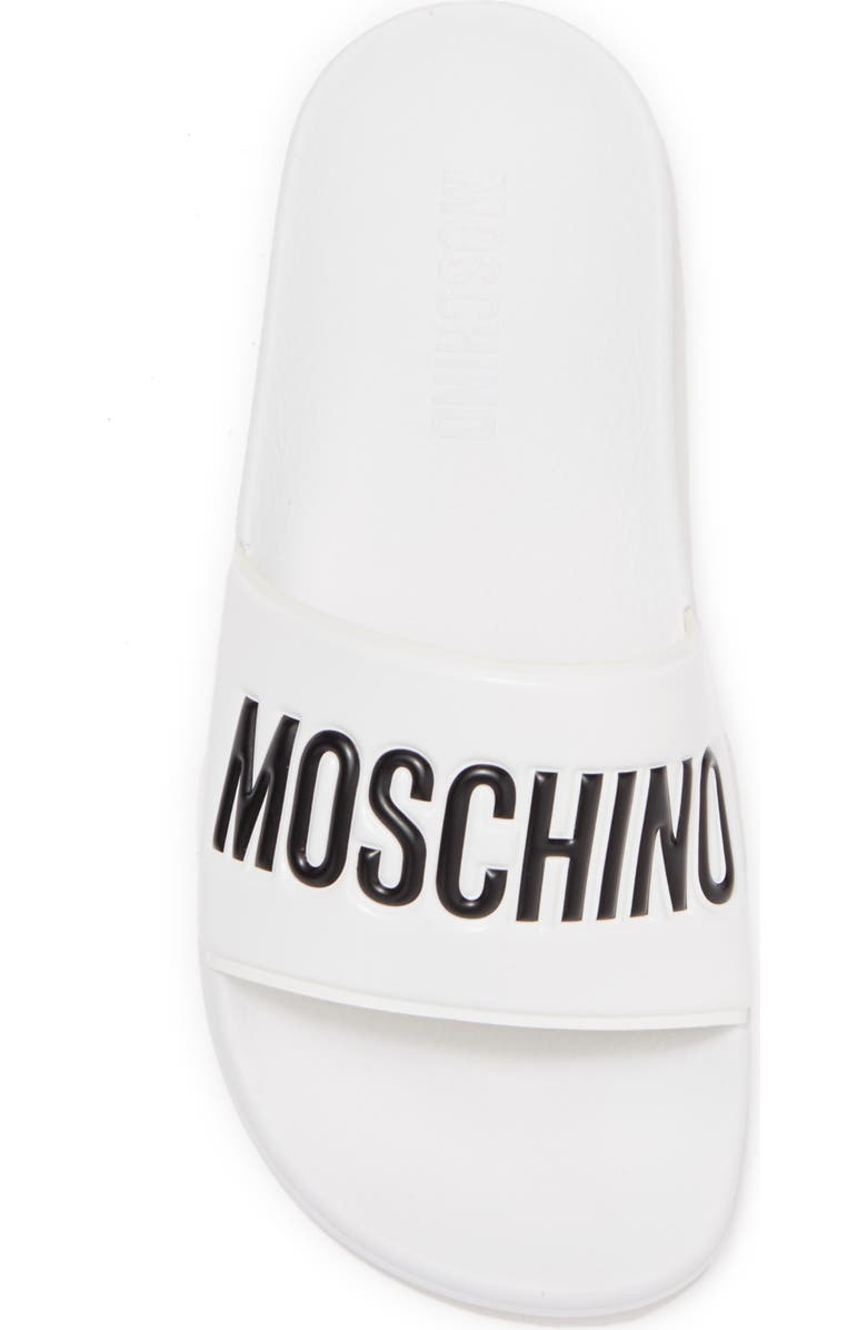 Moschino Logo Slide Sandal, Alternate, color,