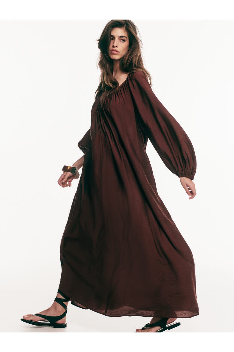 Oversized Tunic Dress, Main, color, Dark brown