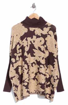 Turtleneck Poncho Sweater