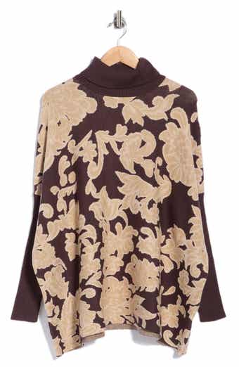 Turtleneck Poncho Sweater