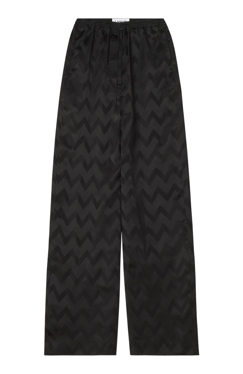 Lanvin Fluid Pants In Jacquard Viscose, Alternate, color, 