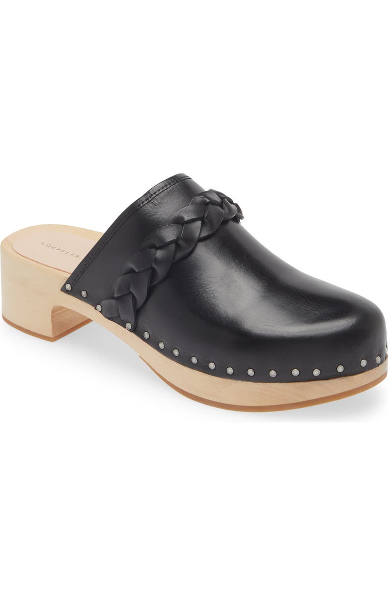 Loeffler Randall Polina Braided Leather Clog Mule, Main, color,