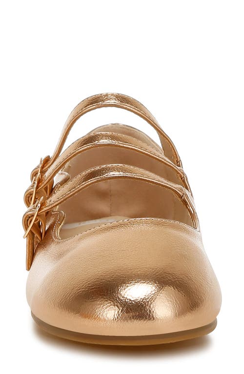 Rag & Co Women's Macarina Triple Strap Mary Jane Sandals In Rose Gold In Rose Gold