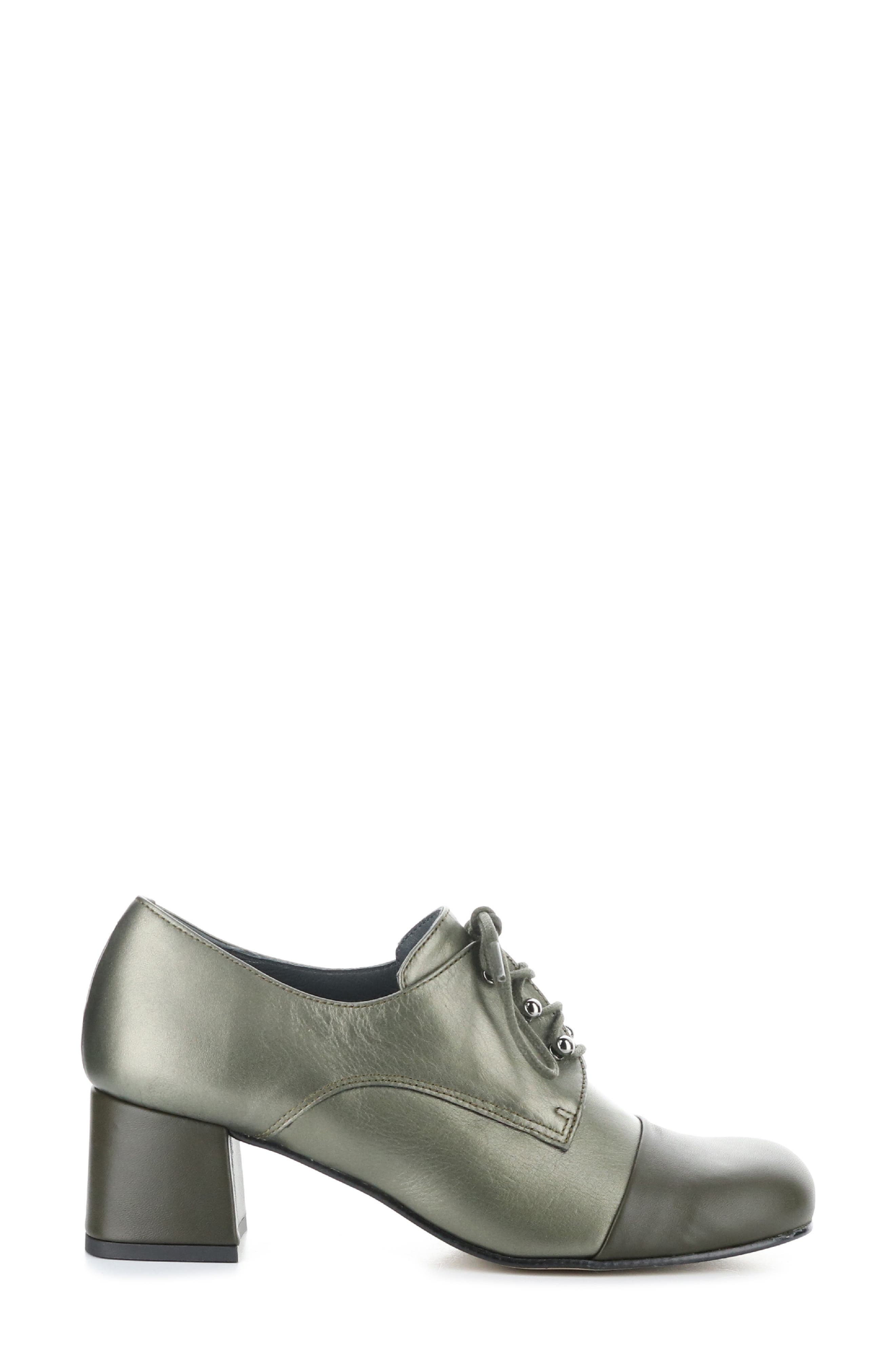 Fly London Sare Heeled Oxford, Alternate, color, 001 Graphite/ Military Dublin