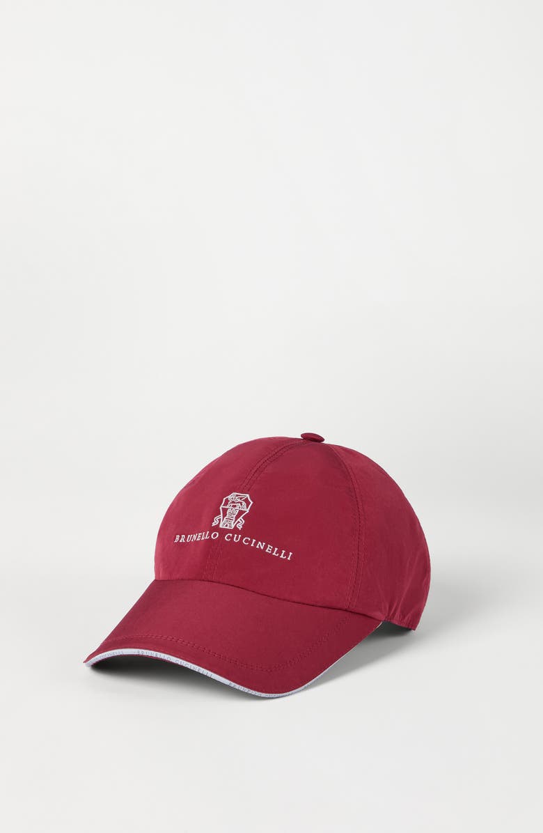 Brunello Cucinelli Baseball cap with logo, Alternate, color, Cherry