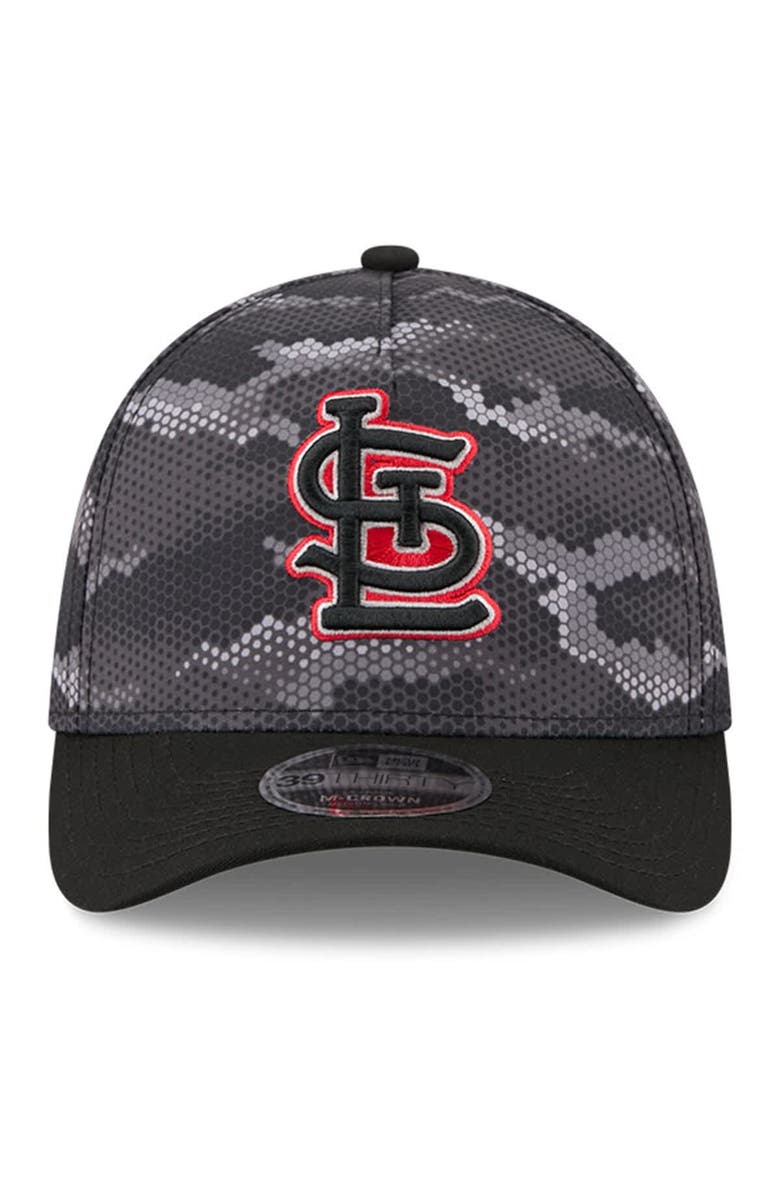 New Era Men's New Era Black St. Louis Cardinals Camo 39THIRTY A-Frame Flex Hat, Alternate, color, Black