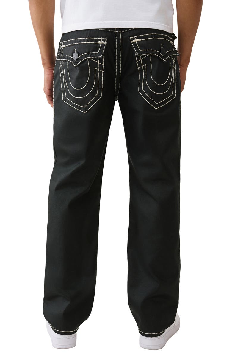 True Religion Bobby Super T Coated Baggy Jeans, Alternate, color, Coated Black