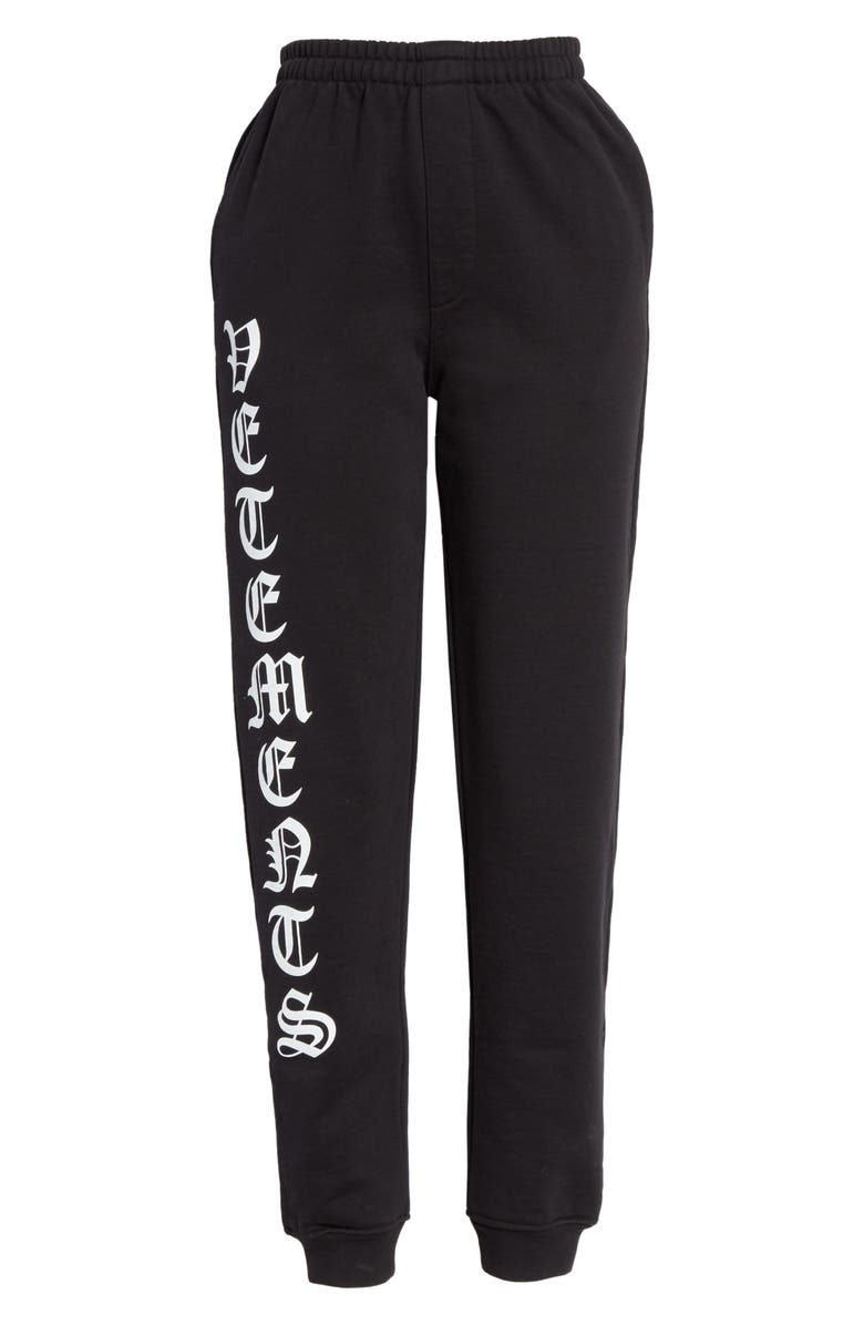 VETEMENTS Gothic Logo Sweatpants, Alternate, color,