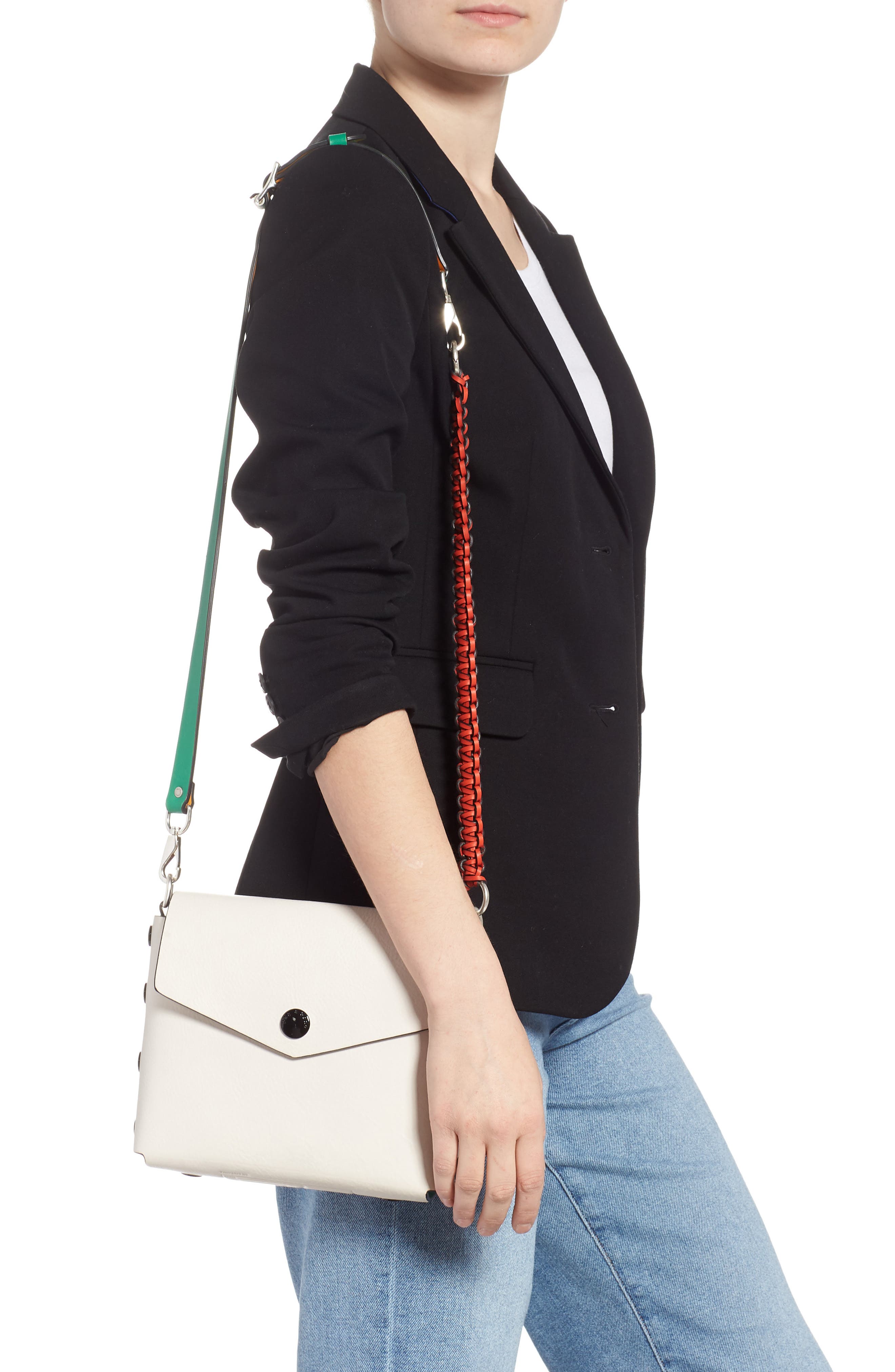 Atlas Suede Shoulder Bag, Alternate, color, WHITE MULTI