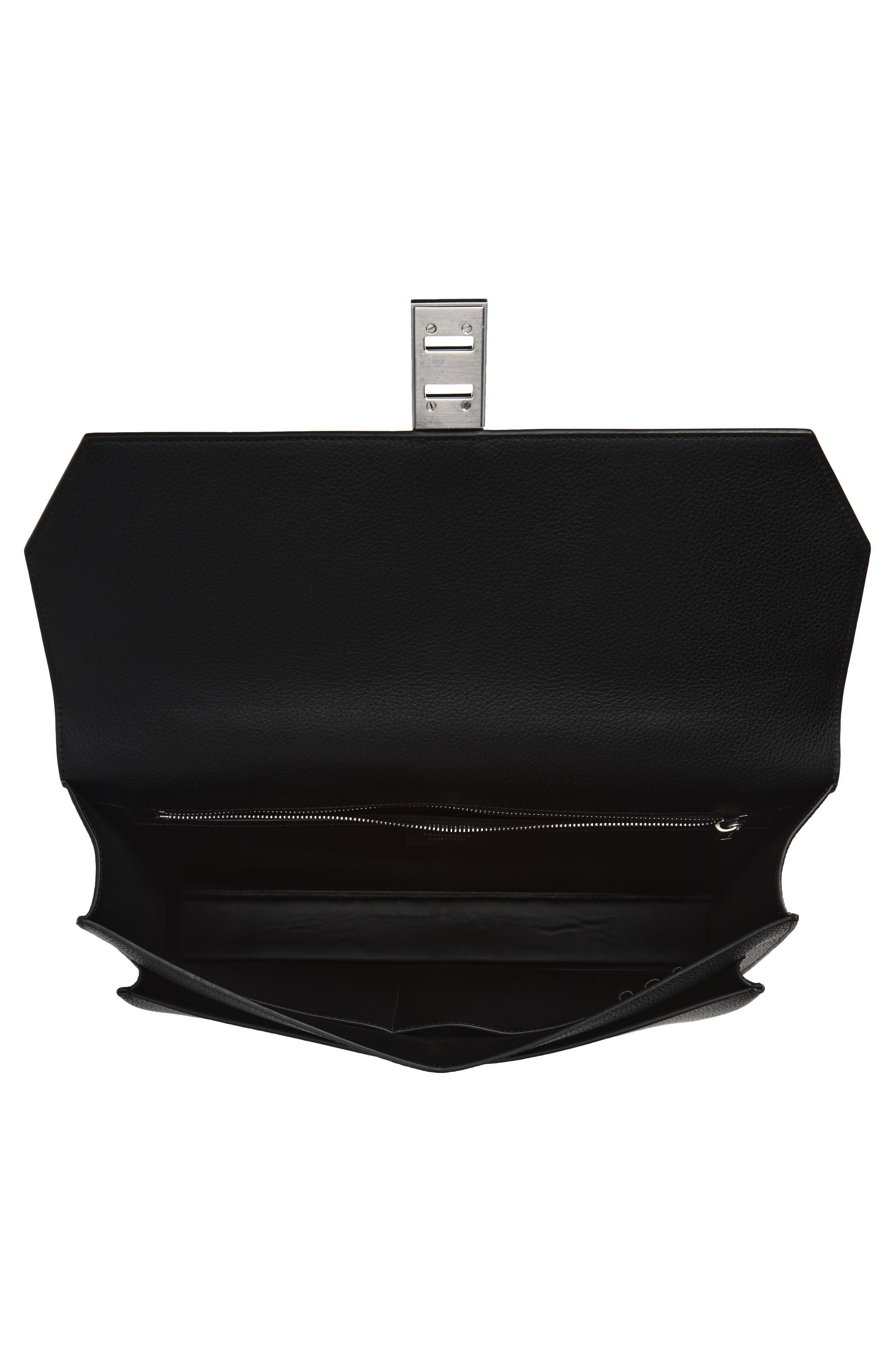 FERRAGAMO Twins Leather Top Handle Bag, Alternate, color, Nero Nero Nero