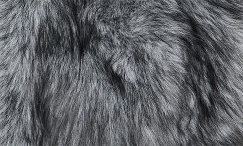 Mango Faux Fur Scarf In Gray