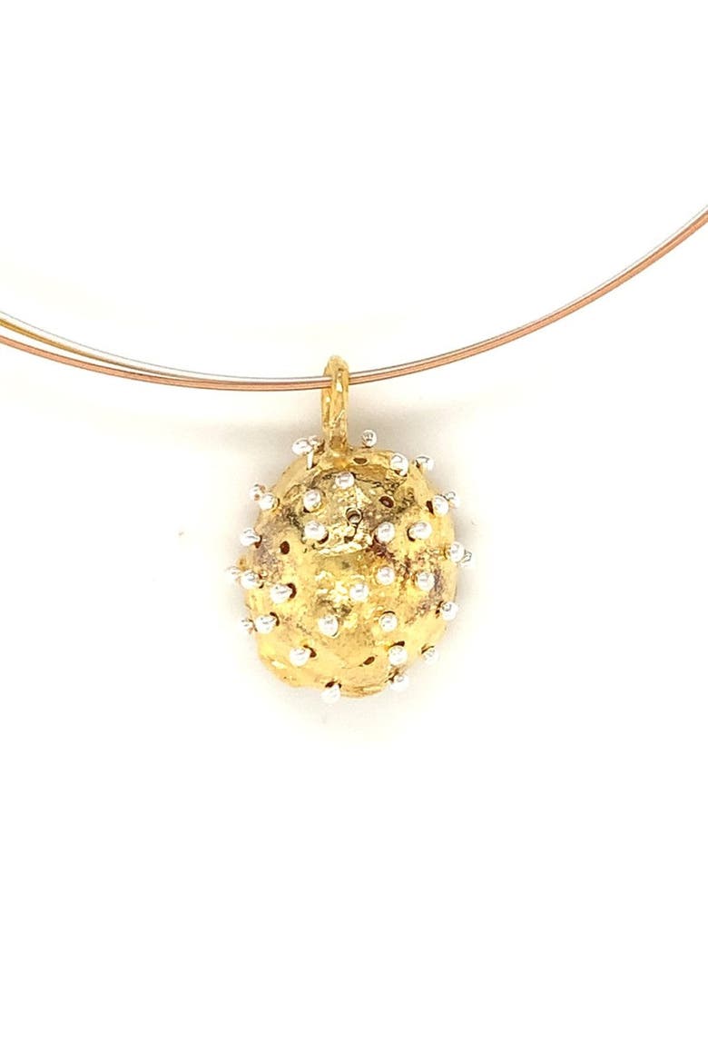 Dance of Stamens Necklace Midi, Gold plated Hollow Bezel with Fresh Water Pearls, Alternate, color, Gold-Plated