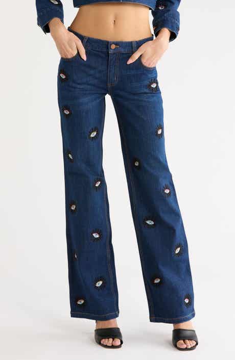 Roxie Embellished High Waist Flare Jeans